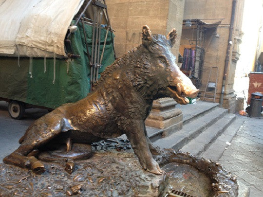 Florence’s Il Porcellino, as seen in a Harry Potter movie, brings luck to snout rubbing visitors.